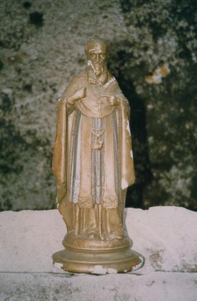 statuette d'un bâton de procession de confrérie : Saint Vincent, vue générale