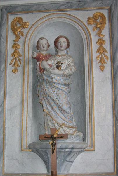 statue : Vierge à l'enfant, vue générale