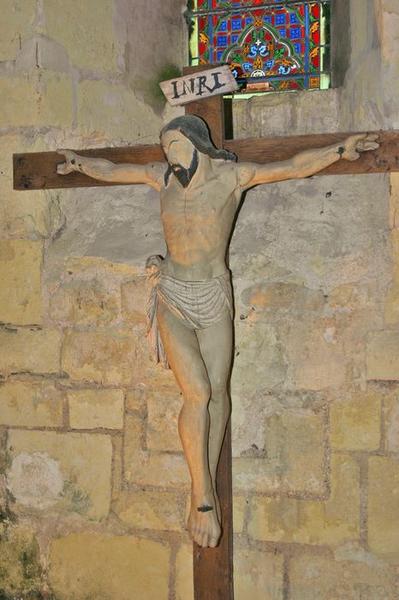 statue : Christ en croix, vue générale - © Ministère de la Culture (France), Conservation des antiquités et des objets d'art du Loir-et-Cher, tous droits réservés 