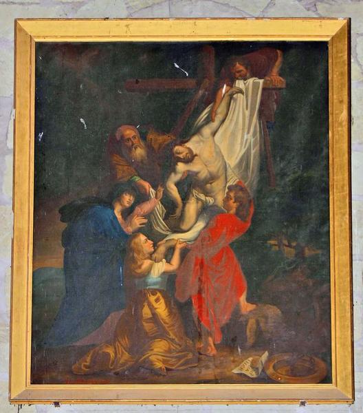 tableau : Descente de croix, vue générale - © Ministère de la Culture (France), Conservation des antiquités et des objets d'art du Loir-et-Cher, tous droits réservés 