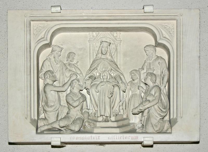 haut-relief : Consolatrix afflictorum, vue générale