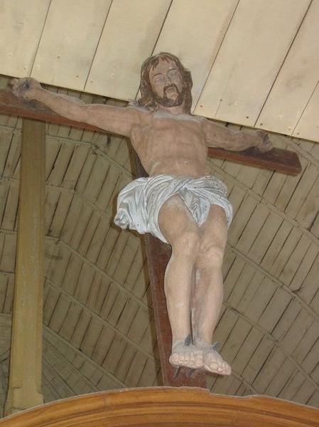 statue : Christ en croix, vue générale - © Ministère de la Culture (France), Conservation des antiquités et des objets d'art du Loir-et-Cher, tous droits réservés
