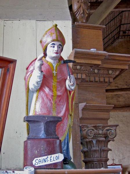 statue : Saint Eloi, vue générale - © Ministère de la Culture (France), Conservation des antiquités et des objets d'art du Loir-et-Cher, tous droits réservés