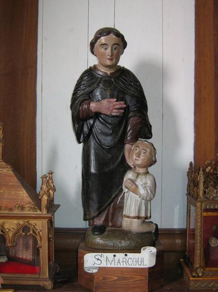 statue : Saint Marcou, vue générale - © Ministère de la Culture (France), Conservation des antiquités et des objets d'art du Loir-et-Cher, tous droits réservés