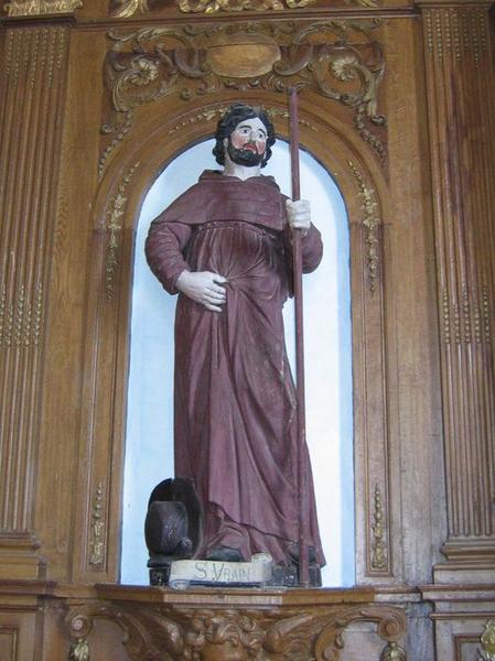 statue : Saint Vrain, vue générale - © Ministère de la Culture (France), Conservation des antiquités et des objets d'art du Loir-et-Cher, tous droits réservés