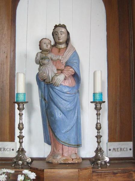 statue : Vierge à l'Enfant, vue générale - © Ministère de la Culture (France), Conservation des antiquités et des objets d'art du Loir-et-Cher, tous droits réservés