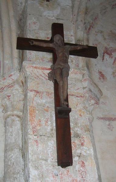 statue : Christ en croix, vue générale - © Ministère de la Culture (France), Conservation des antiquités et des objets d'art du Loir-et-Cher, tous droits réservés 