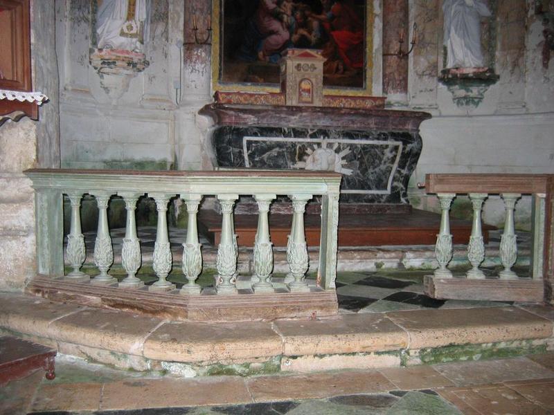 clôture de choeur (table de communion), vue partielle