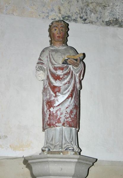 statue : Saint Laurent diacre, vue générale - © Ministère de la Culture (France), Conservation des antiquités et des objets d'art du Loir-et-Cher, tous droits réservés 