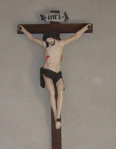 statue : Christ en croix, vue générale - © Ministère de la Culture (France), Conservation des antiquités et des objets d'art du Loir-et-Cher, tous droits réservés