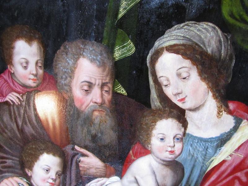 tableau : La Sainte Famille, vue partielle