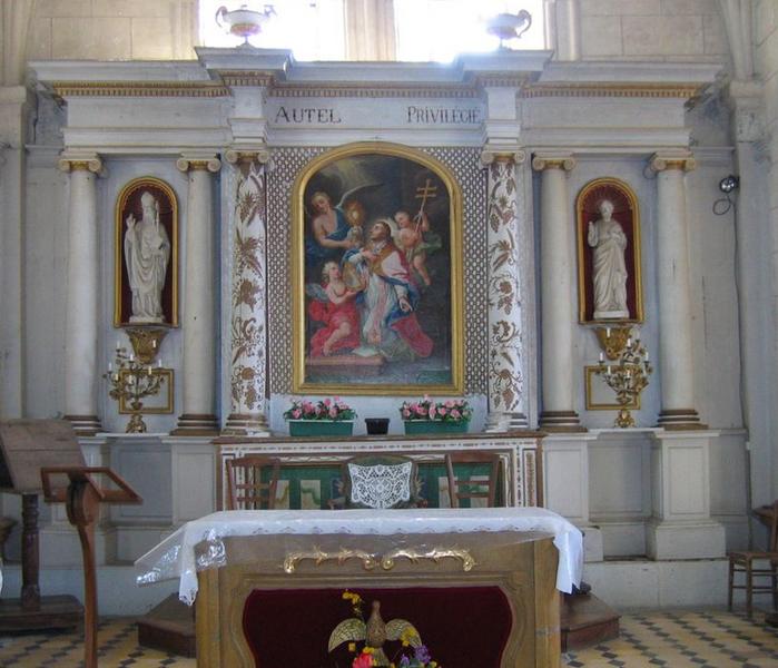 Retable principal et son tableau : Saint Martin