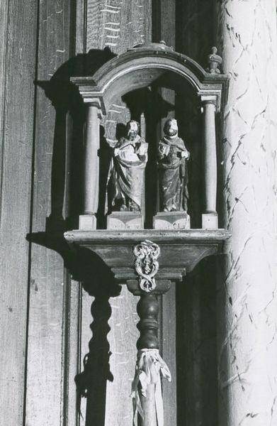 bâton de procession de confrérie : Saint Marcou et saint Gilles, vue générale