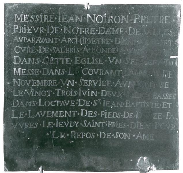 Plaque commémorative de Jean Noiron