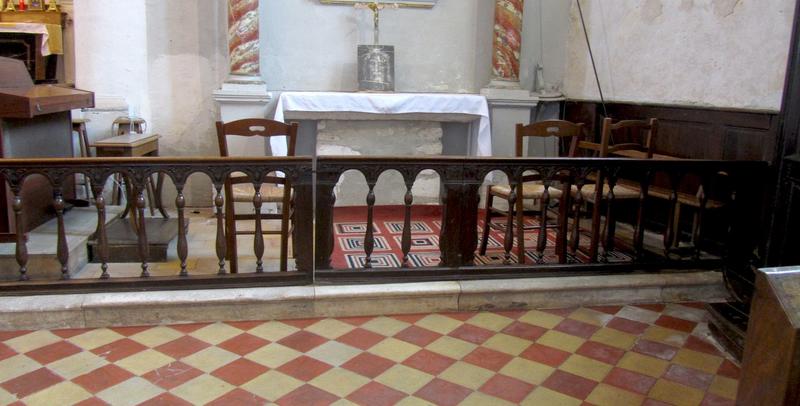 clôture de chapelle (table de communion), vue générale