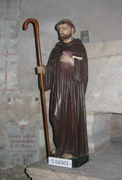 Statue : Saint Eusice, abbé