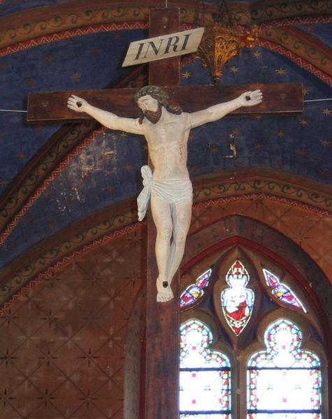 statue : Christ en croix, vue générale - © Ministère de la Culture (France), Conservation des antiquités et des objets d'art du Loir-et-Cher – Tous droits réservés 