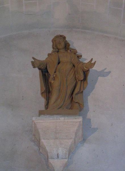 statue : Sainte femme, vue générale - © Ministère de la Culture (France), Conservation des antiquités et des objets d'art du Loir-et-Cher, tous droits réservés 