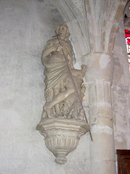 statue : saint Jean-Baptiste, vue générale - © Ministère de la Culture (France), Conservation des antiquités et des objets d'art du Loir-et-Cher – Tous droits réservés 