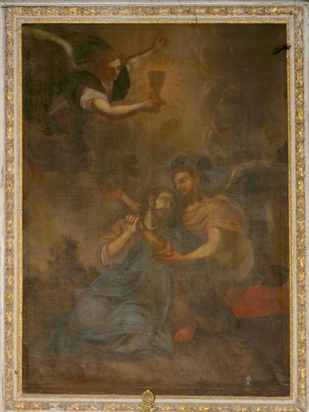 tableau : Ange consolant le Christ dans son agonie au jardin des oliviers, vue générale