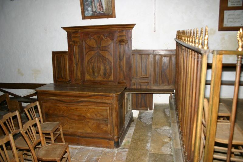 banc d'oeuvre (banc-coffre), vue générale - © Ministère de la Culture (France), Conservation des antiquités et des objets d'art du Loir-et-Cher, tous droits réservés 