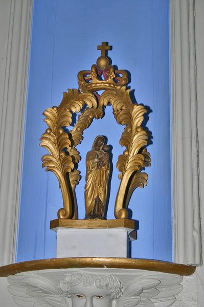 bâton de procession de confrérie : Vierge à l'Enfant, vue générale - © Ministère de la Culture (France), Conservation des antiquités et des objets d'art du Loir-et-Cher, tous droits réservés 