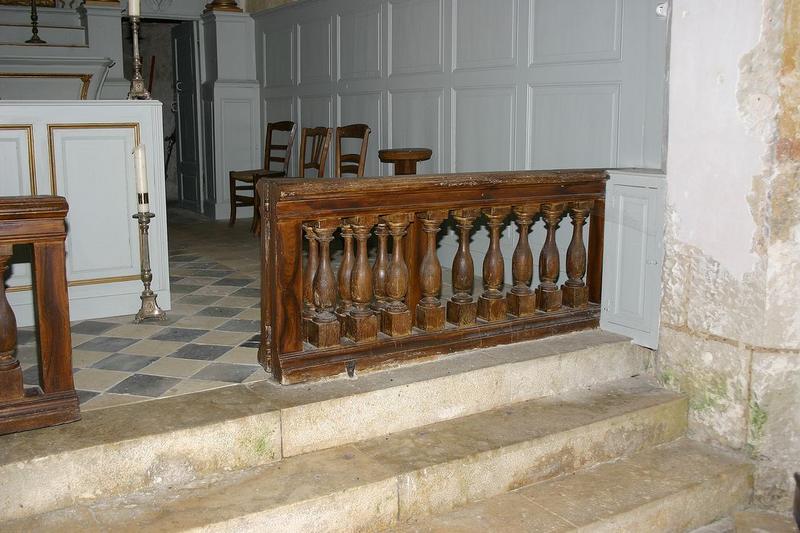 clôture de choeur (table de communion), vue partielle - © Ministère de la Culture (France), Conservation des antiquités et des objets d'art du Loir-et-Cher, tous droits réservés 