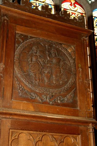 panneau sculpté, détail - © Ministère de la Culture (France), Conservation des antiquités et des objets d'art du Loir-et-Cher – Tous droits réservés 