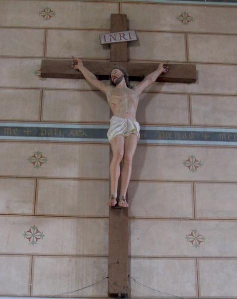 statue : Christ en croix, vue générale - © Ministère de la Culture (France), Conservation des antiquités et des objets d'art du Loir-et-Cher, tous droits réservés 