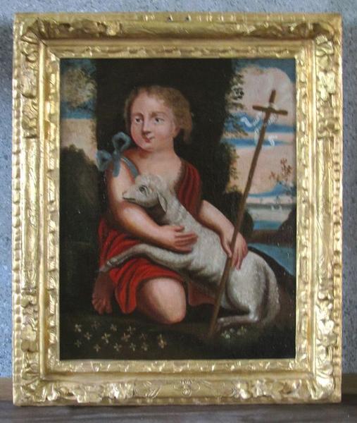 tableau et son cadre : Saint Jean-Baptiste enfant, vue générale