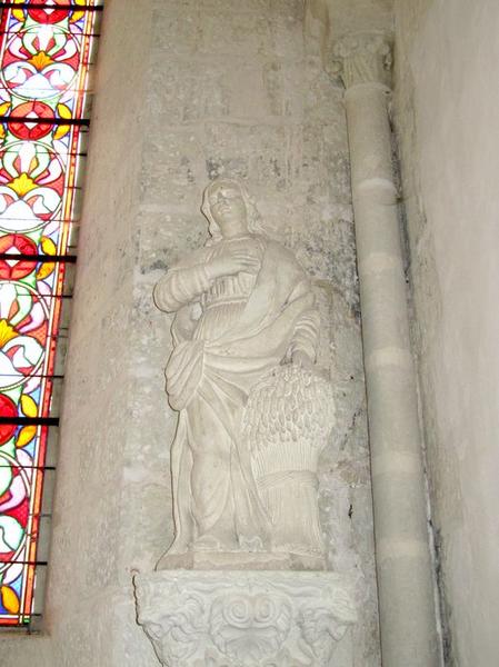 statue : Saint Isidore (?), vue générale - © Ministère de la Culture (France), Conservation des antiquités et des objets d'art du Loir-et-Cher, tous droits réservés 