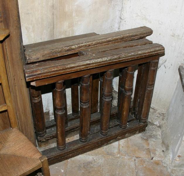 clôture de choeur (table de communion), vue partielle