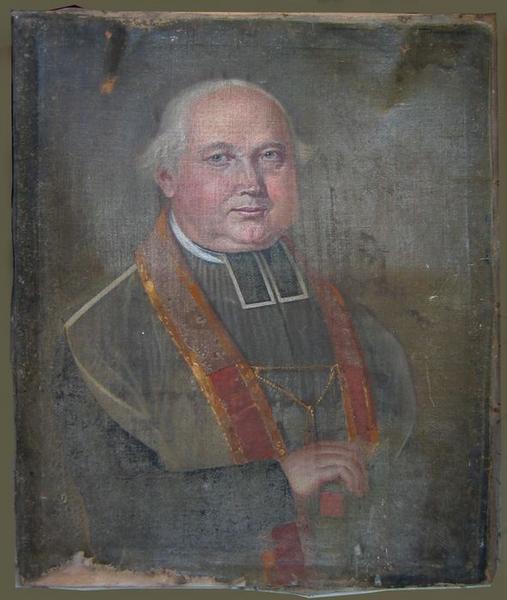 tableau : Portrait de Dominique Morin, curé de Villerable, vue générale