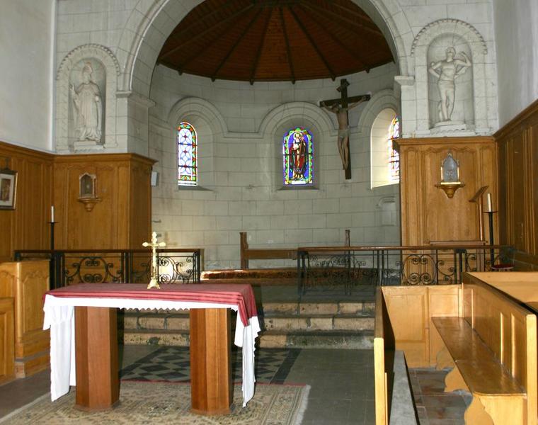 ensemble des lambris de revêtement (boiseries) de la nef et du choeur, vue générale - © Ministère de la Culture (France), Conservation des antiquités et des objets d'art du Loir-et-Cher, tous droits réservés 