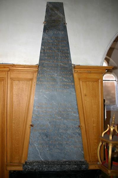 plaque funéraire de Marie Françoise Fougières, vue générale