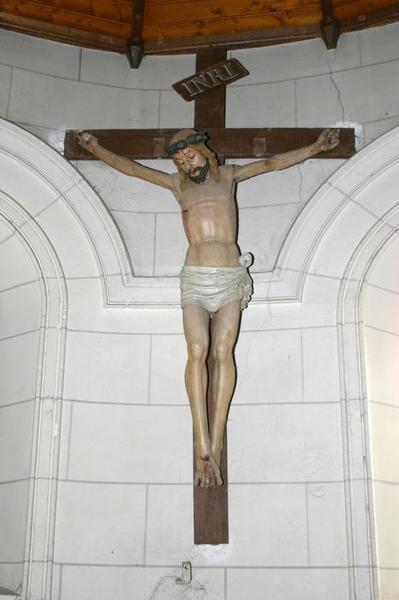 statue : Christ en croix, vue générale - © Ministère de la Culture (France), Conservation des antiquités et des objets d'art du Loir-et-Cher, tous droits réservés 