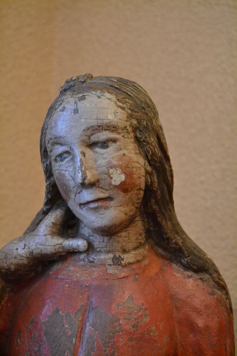 statue : Vierge à l'Enfant, vue partielle