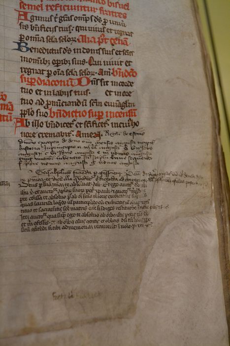 livre liturgique : bréviaire, détail