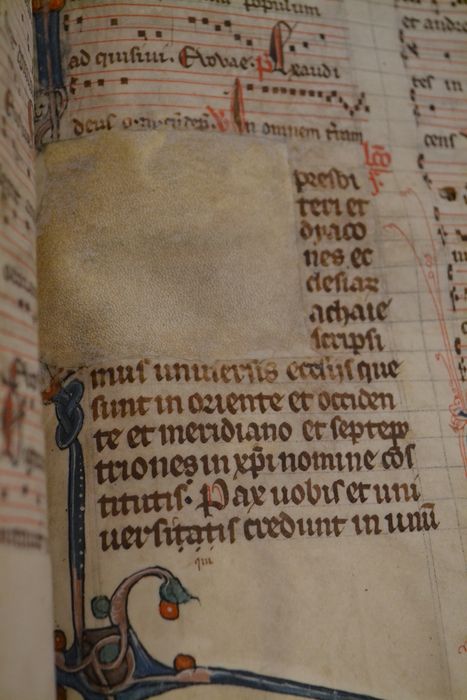 livre liturgique : bréviaire, détail