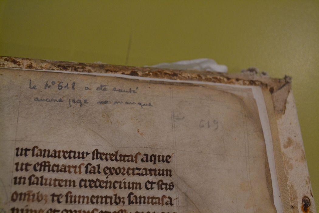 livre liturgique : bréviaire, détail