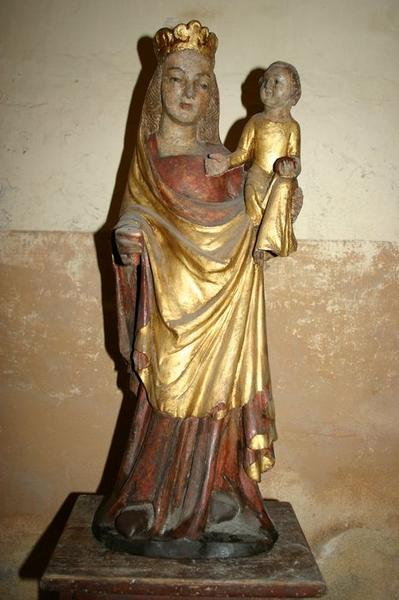 statue : Vierge à l'enfant, vue générale - © Ministère de la Culture (France), Conservation des antiquités et objets d'art de Haute-Loire, tous droits réservés