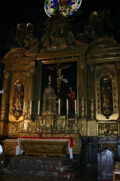 tableau : la Crucifixion, vue générale - © Ministère de la Culture (France), Conservation des antiquités et des objets d’art de Haute-Loire, tous droits réservés