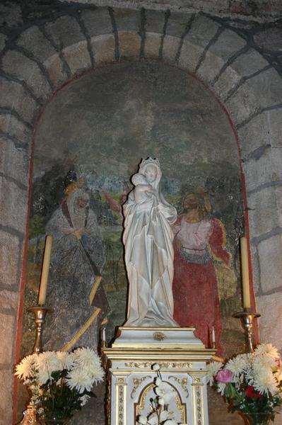 décor peint de la chapelle de la Vierge : la Crucifixion, vue générale