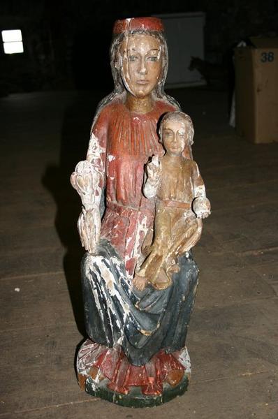 statue : Vierge à l'enfant, vue générale