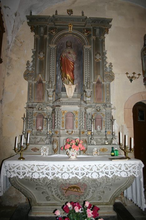 autel latéral, retable et tabernacle - © Ministère de la Culture (France), Conservation des antiquités et des objets d’art de Haute-Loire, tous droits réservés