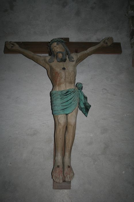 statue : Christ en croix - © Ministère de la Culture (France), Conservation des antiquités et des objets d’art de Haute-Loire, tous droits réservés