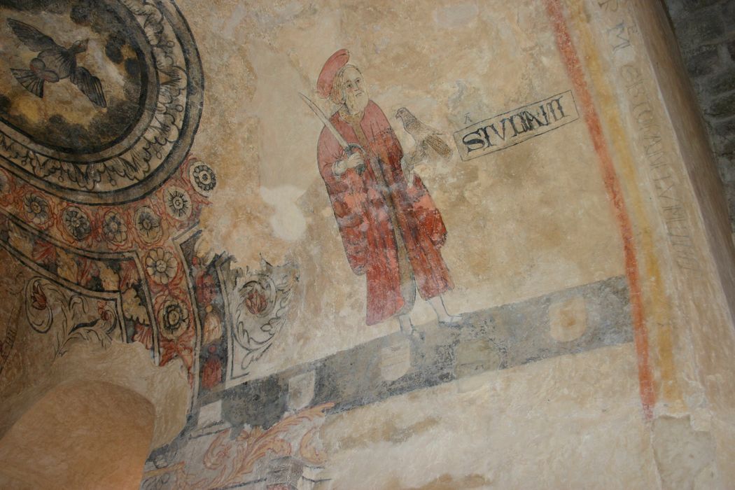 église de l'Exaltation-de-la-Sainte-Croix : Peinture monumentale, vue partielle