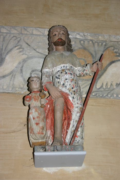 Statue : Saint Roch et l'ange