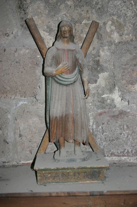 statue : Saint André - © Ministère de la Culture (France), Conservation des antiquités et des objets d’art de Haute-Loire, tous droits réservés