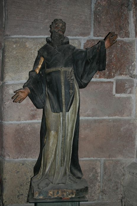 statue : Saint Robert ou Saint dominicain - © Ministère de la Culture (France), Conservation des antiquités et des objets d’art de Haute-Loire, tous droits réservés